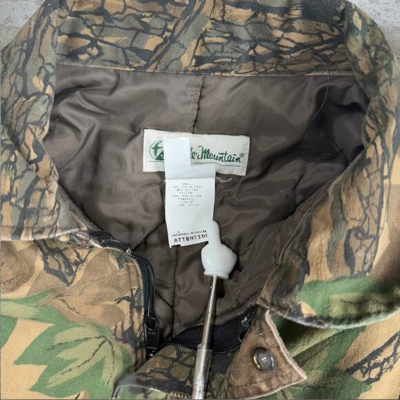 Vintage Rebark Hunting Camo Jacket Polyester Full Zip Insulated Made in USA 90s - Picture 4 of 5